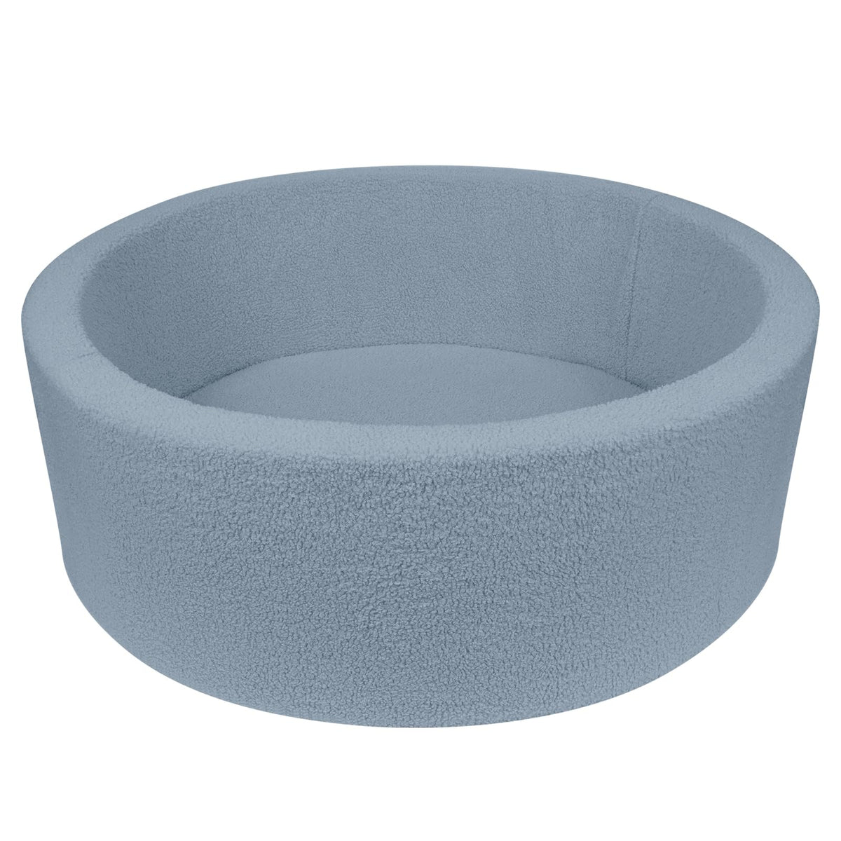 MEOGETY kids foam ball pit with teddy fleece cover offers soft, skin-friendly touch.