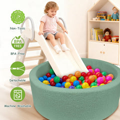 MEOGETY ball pit with zipper cover for easy cold-water washing.