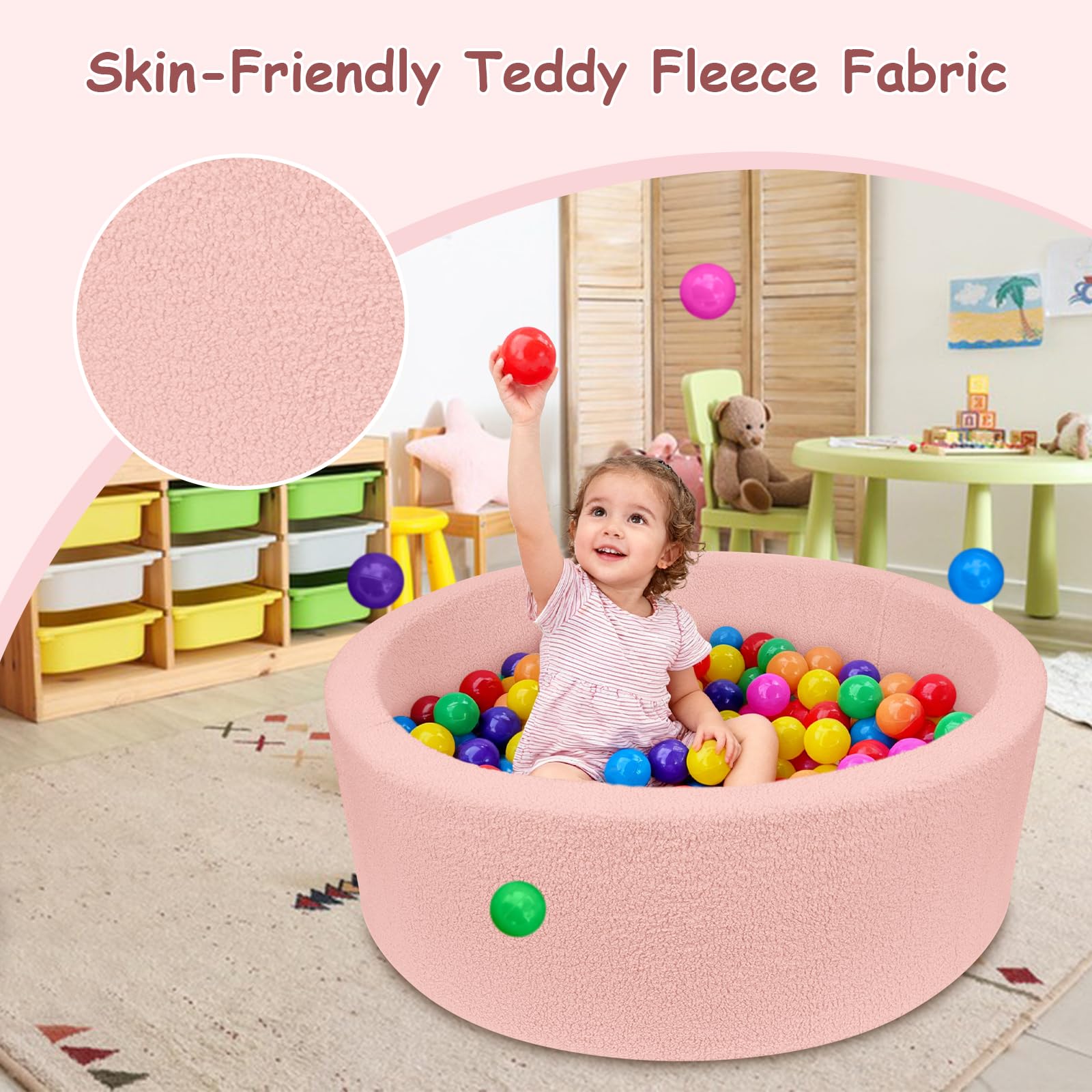 MEOGETY memory foam core provides durable support during play and exploration.