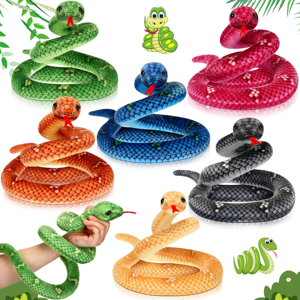 Meooeck six-pack snake plush for prank gifts and cuddles