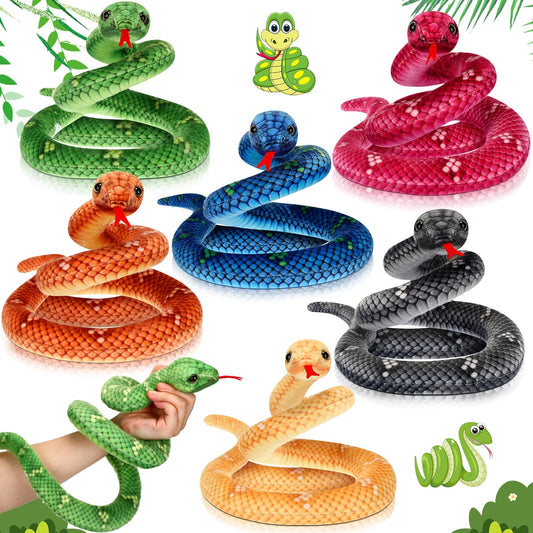 Meooeck six-pack snake plush for prank gifts and cuddles