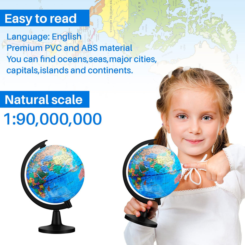 Durable ABS construction withstands classroom drops while maintaining vivid map colors.