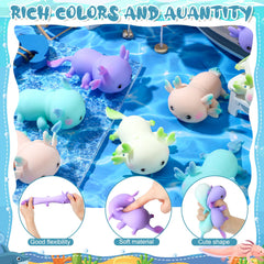 Meooeck axolotl stress ball on office desk for focus and relaxation.