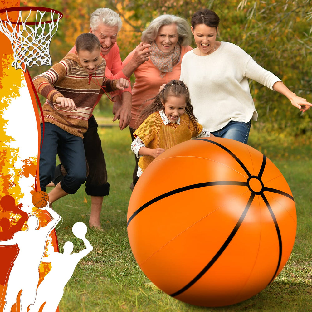Meooeck colorful, realistic basketball design inflatable for family fun