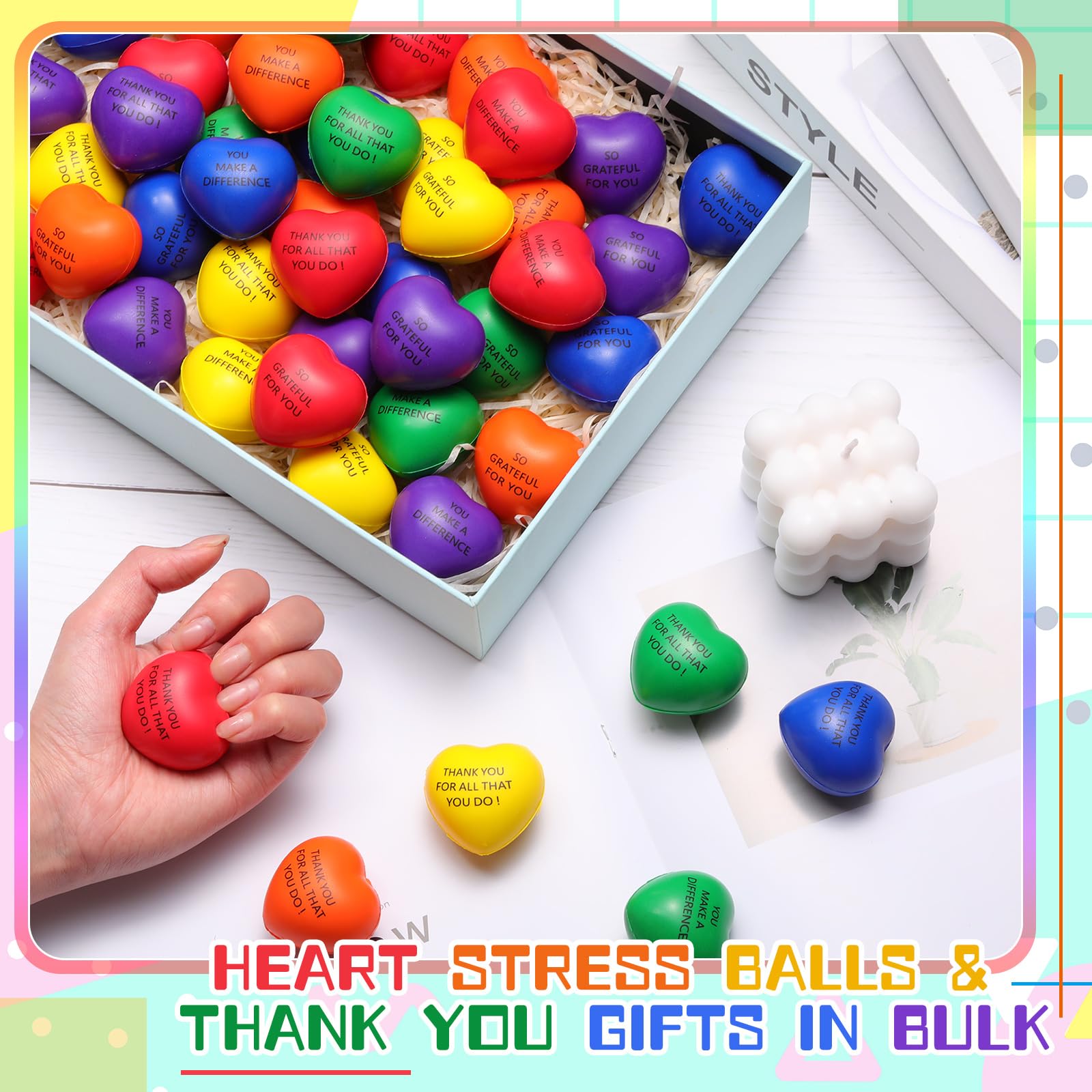 Meooeck heart stress ball purple inspires creativity during breaks