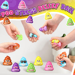 Meooeck poop stress ball multicolor design with varied expressions