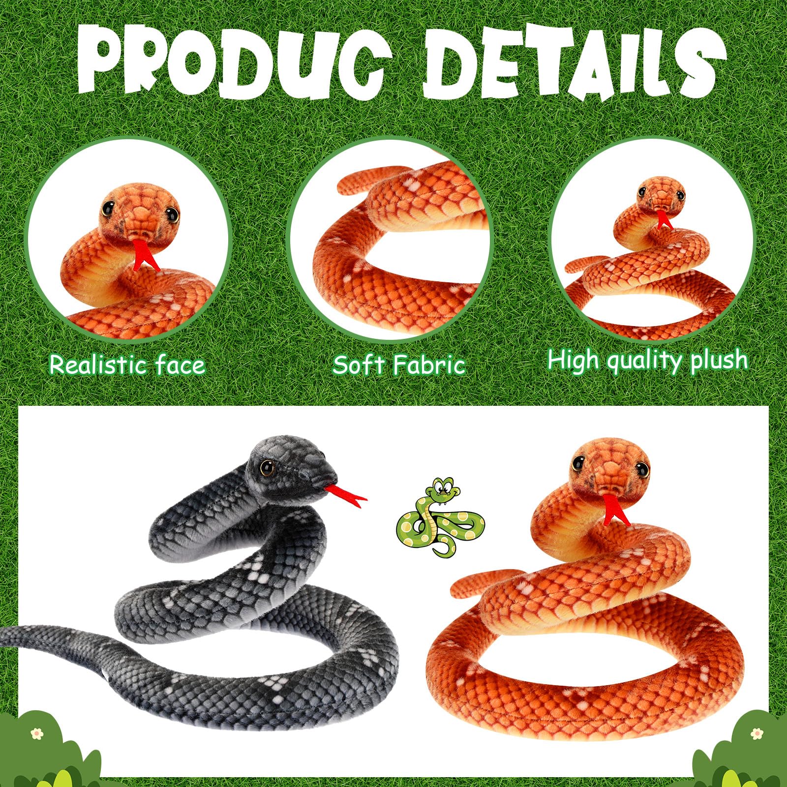 Meooeck realistic snake design sparks wildlife play