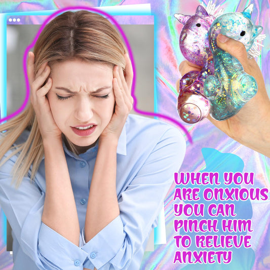 Meooeck unicorn handheld stress ball ideal for quick focus.