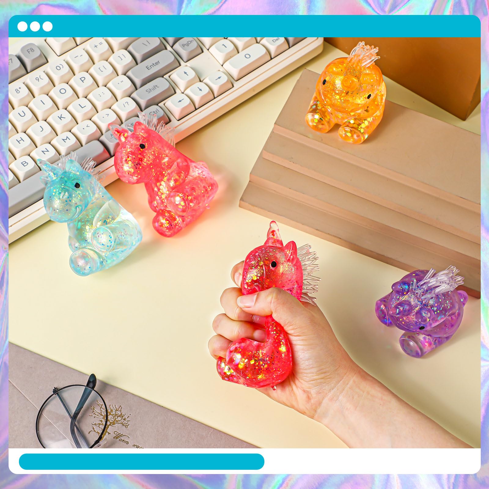 Meooeck unicorn stress relievers suited for office and events.