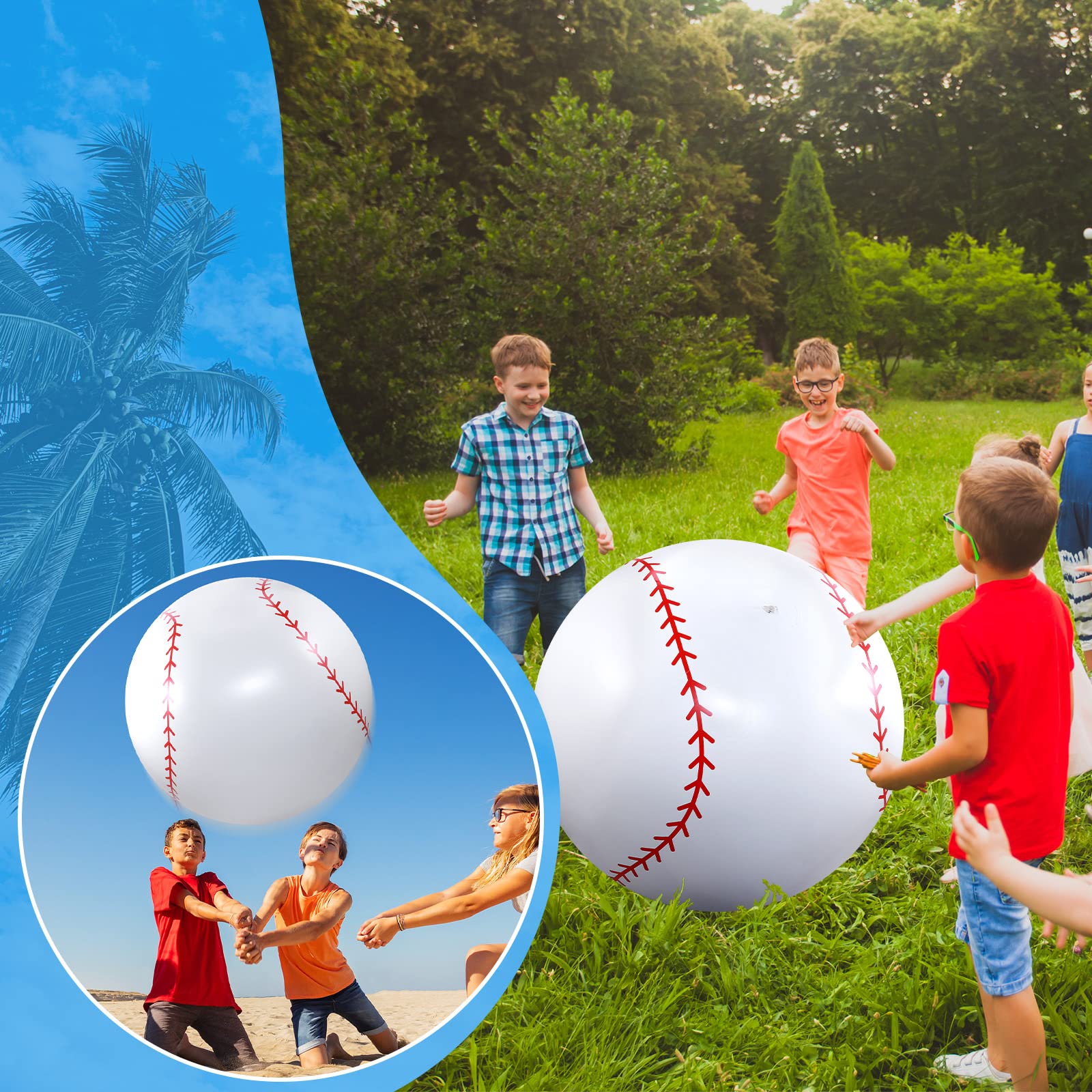 Meooeck leak-proof valve inflatable ball easy to inflate and deflate