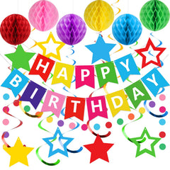 Meowtastic rainbow birthday banner décor for a photogenic party.