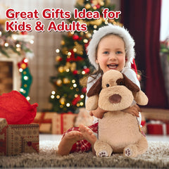 Meowtastic brown dog big plush pillow for comforting decor in any room.