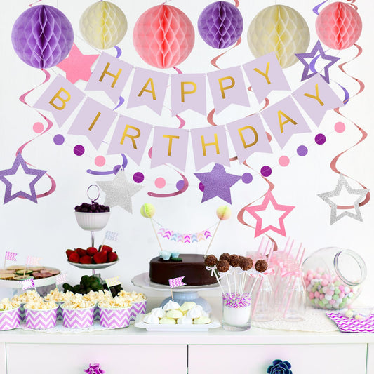 Meowtastic Honeycomb Balls add volume and texture to party spaces.