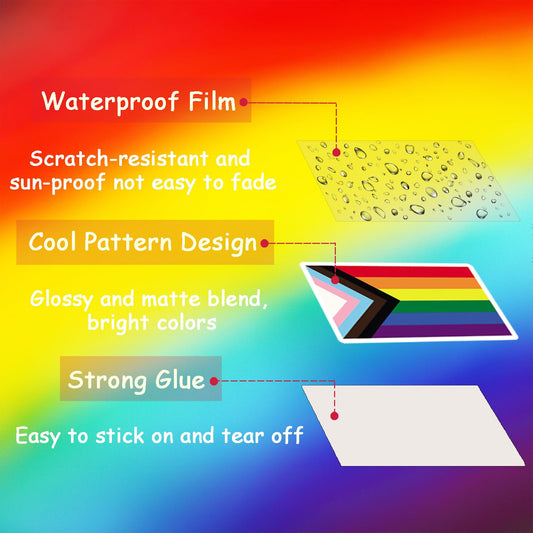 MEPLUM Pride stickers waterproof vinyl for durable surfaces