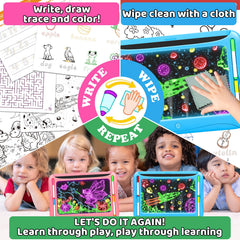 MERGUEZ LED drawing board microfiber cloth for easy erasing