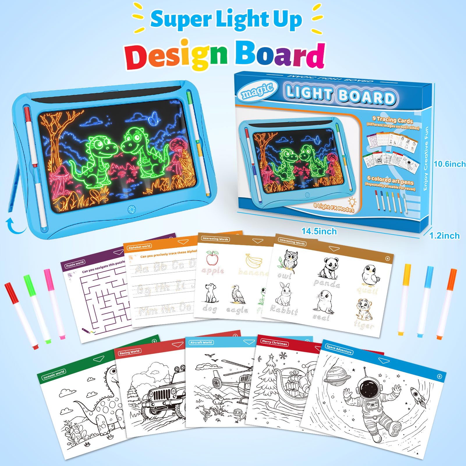 MERGUEZ LED drawing board compact design ideal for travel