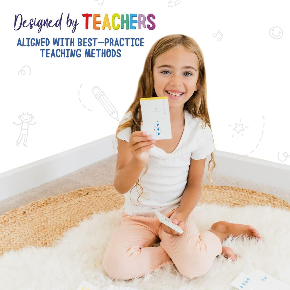 Display of Merka Math Flash Cards 169-set highlighting comprehensive practice.