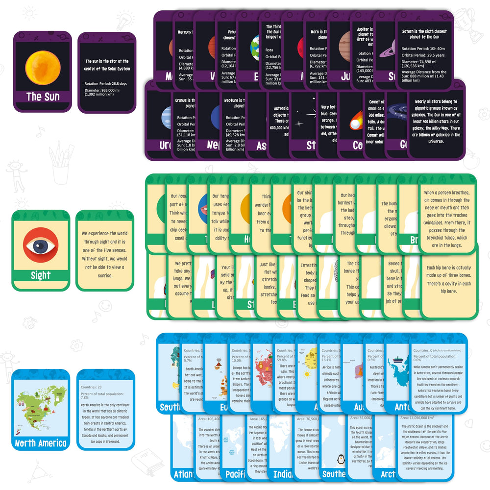 Merka Science flash cards waterproof close-up highlights durable, travel-ready design.