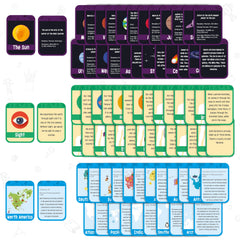 Merka Science flash cards waterproof close-up highlights durable, travel-ready design.