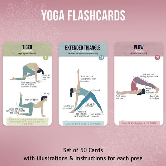 Merka Yoga Cards beginner-to-advanced guidance supports progressive practice.