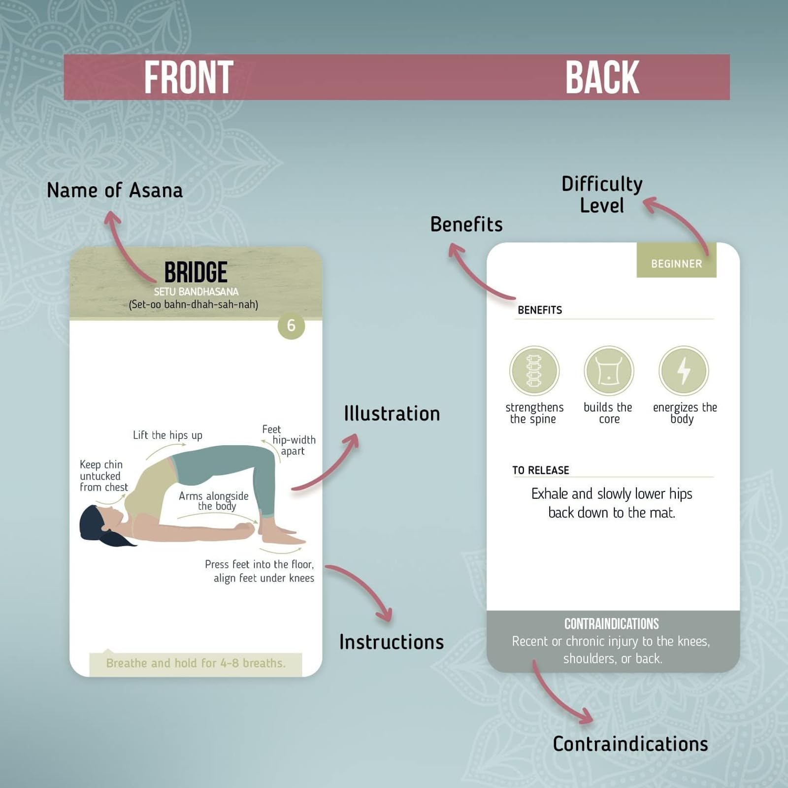 Merka Yoga Cards durable plastic cards withstand regular use.