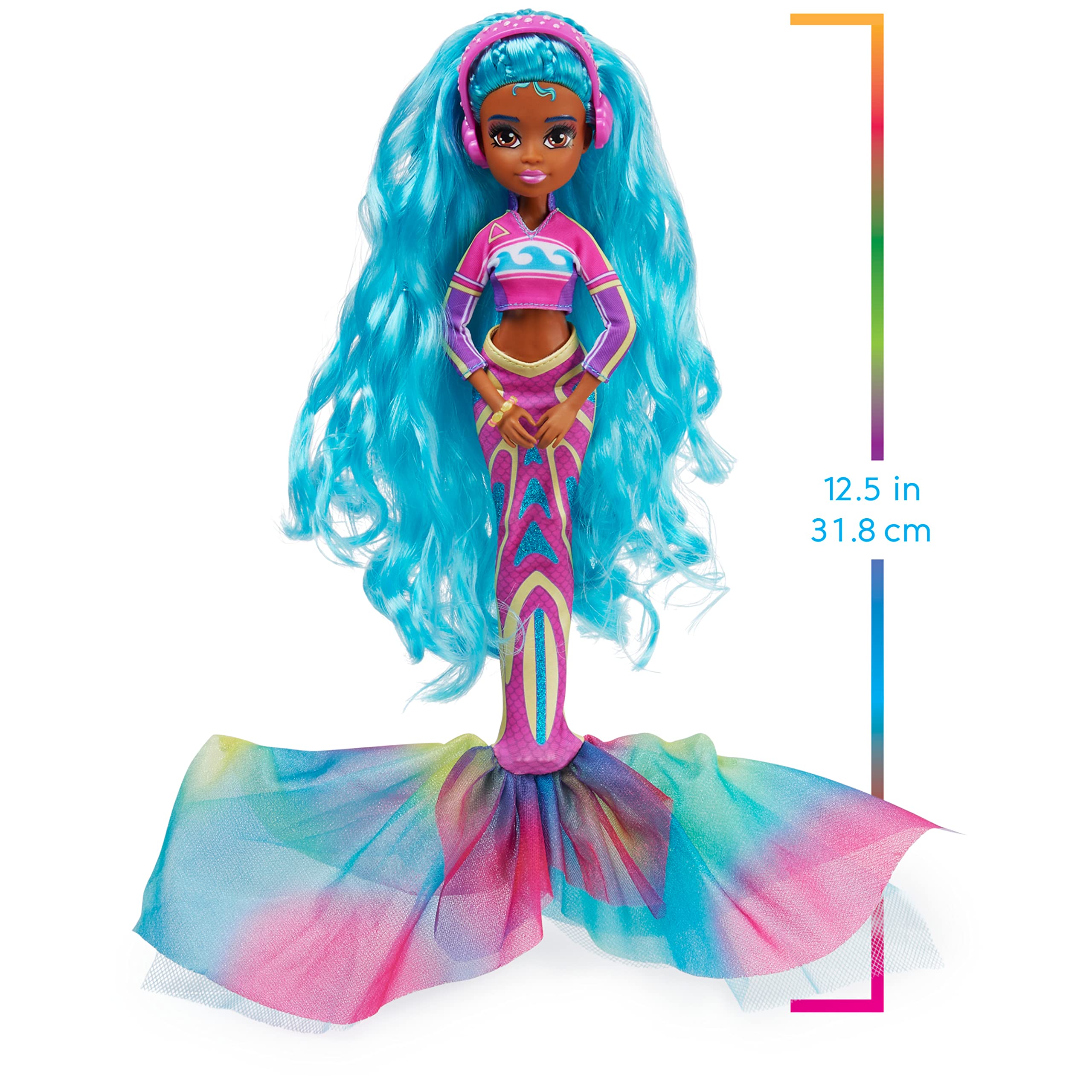 MERMAID HIGH seashell laptop doubles as a pretend tech prop.