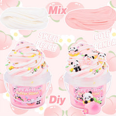 MERMAIDSLIME two-tone peach and white slime sparks visual fun