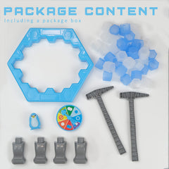 Meroqeel Save Penguin Break Ice: ice tray frame setup invites cooperative play and shared fun.