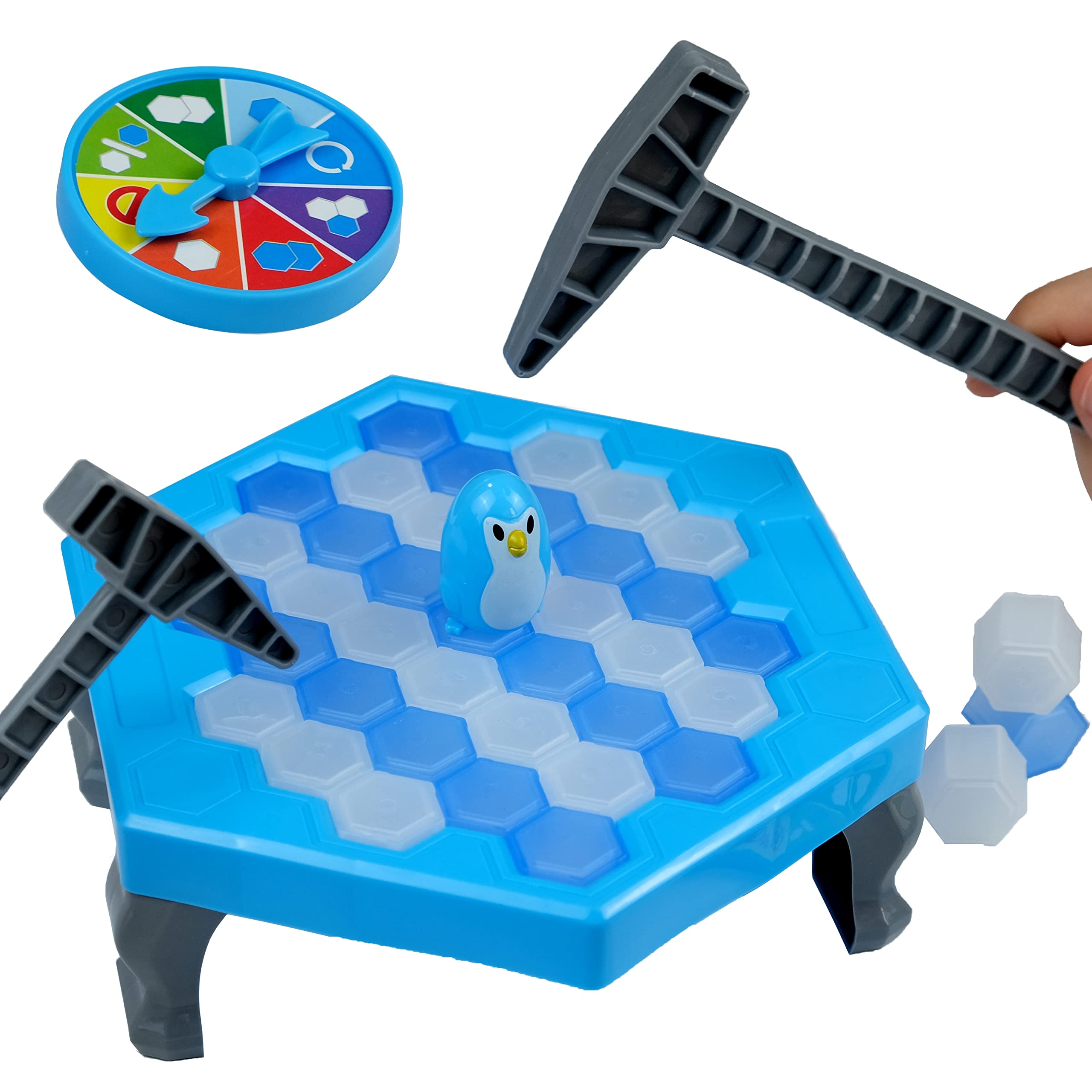 Meroqeel Save Penguin Break Ice: penguin perched on ice for a fun turn-taking challenge.
