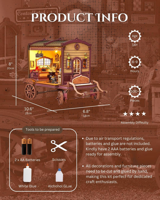 Merrifete carriage wood detail emphasizes precision craftsmanship for assembly