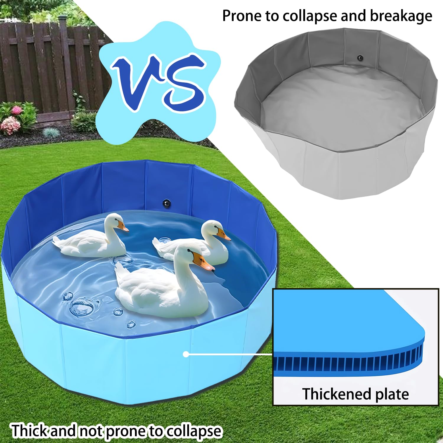 Merrisport multi-use pool suits ducks, dogs, cats, kids outdoors