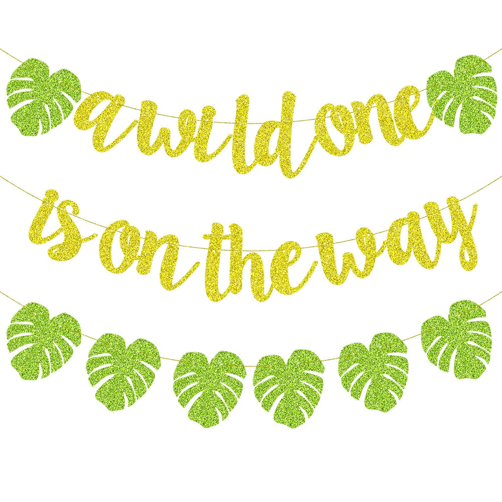 Merriva wild one banner letters illuminate walls for a vibrant photo backdrop.