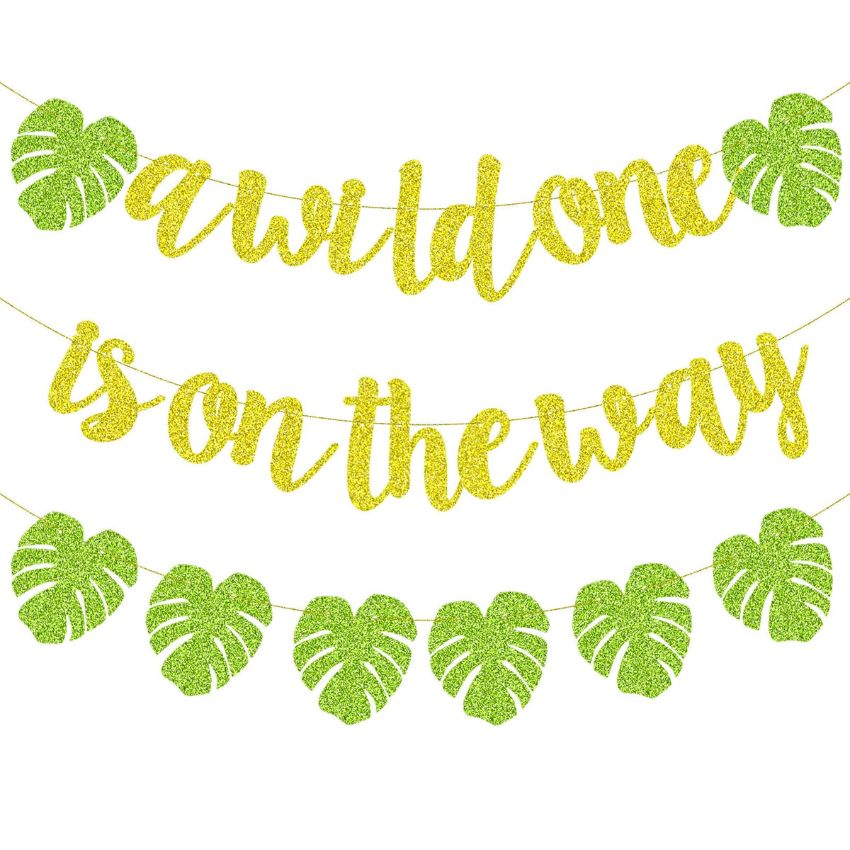 Merriva wild one banner letters illuminate walls for a vibrant photo backdrop.
