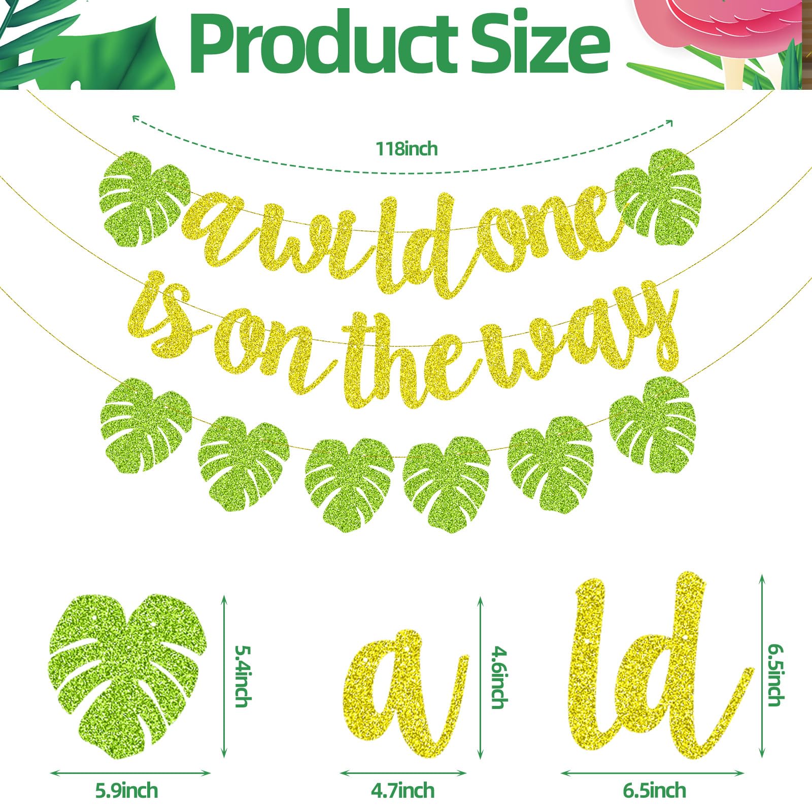 Merriva wild one banner is on the way letters create a bold baby shower message.