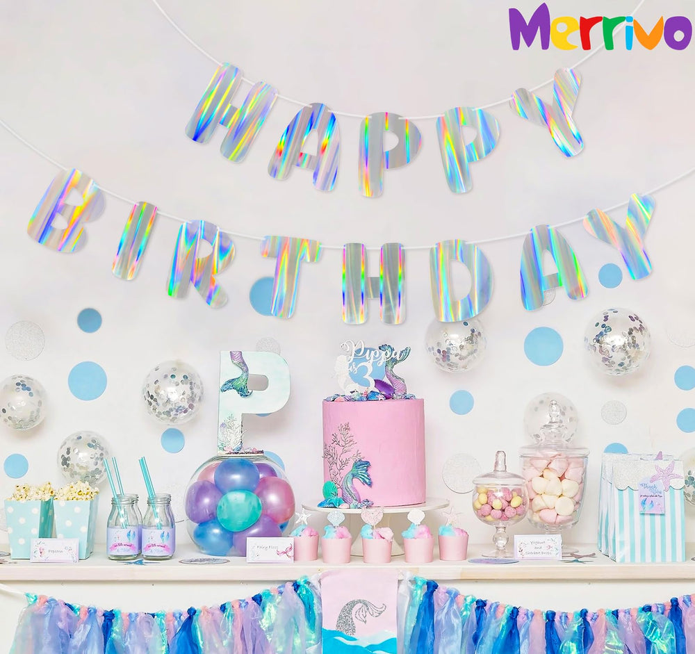 Merrivo 8-inch letters banner versatile display for celebrations.