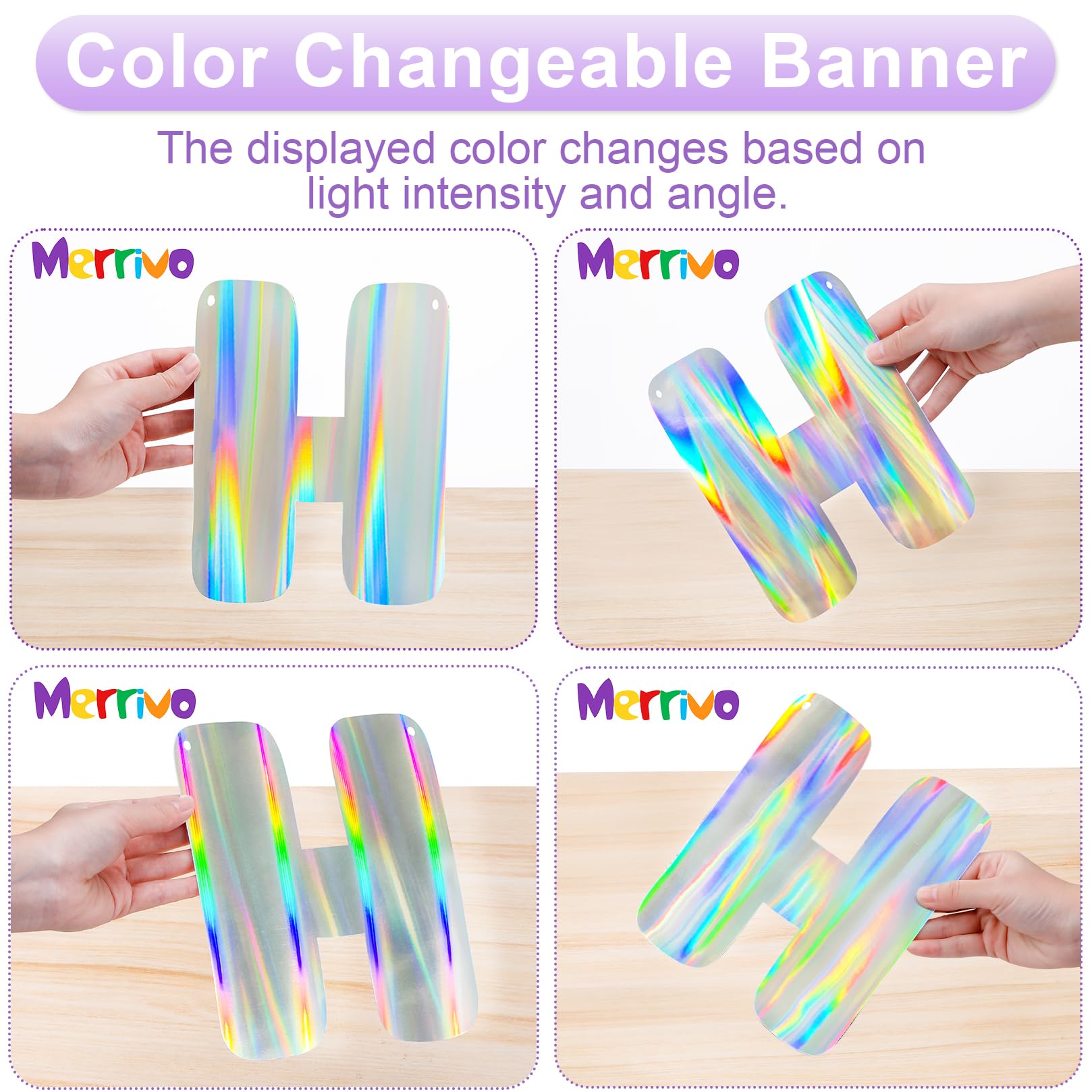 Merrivo It's Giving Birthday banner uses pre-installed ribbons for stable display.