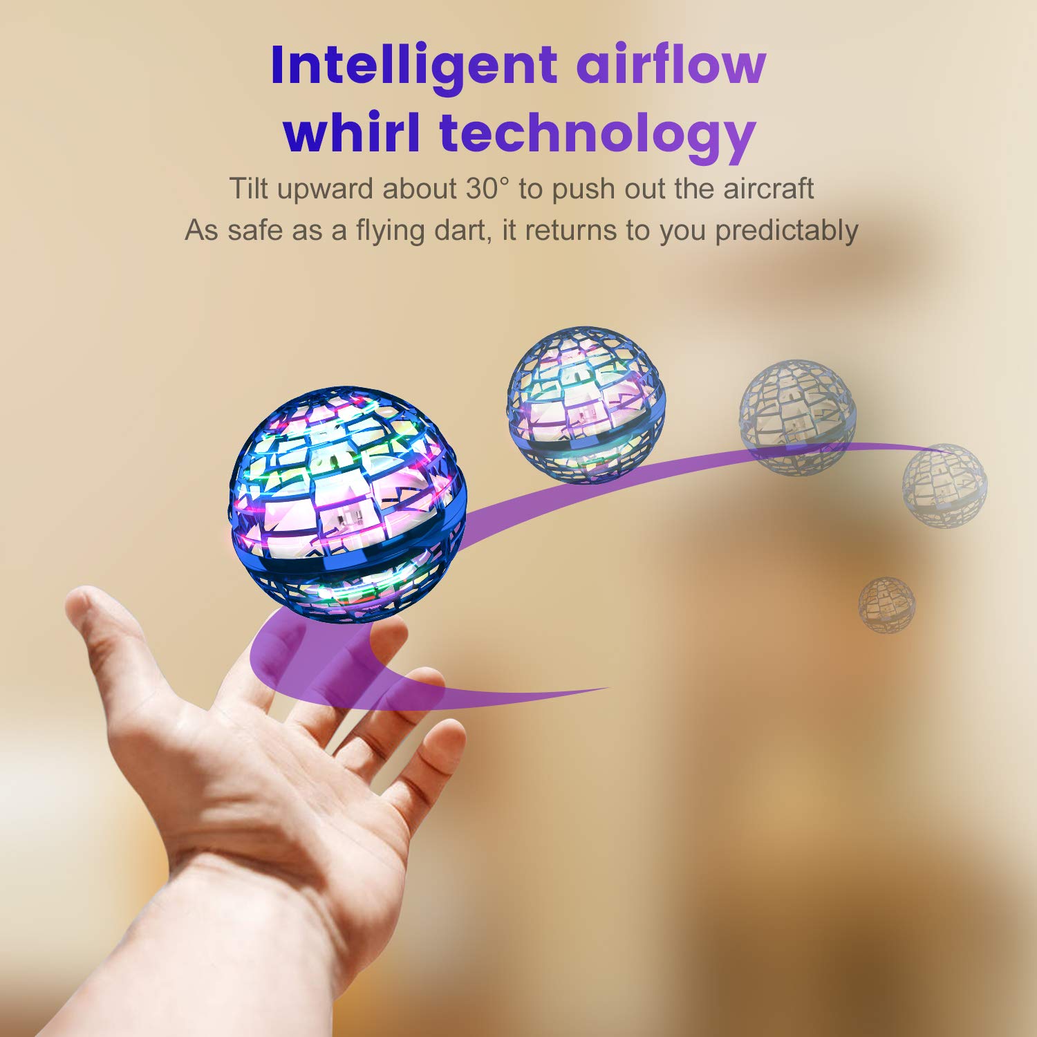 MERRYHOME Flying Orb Ball delivers 10-15 minutes of play per charge