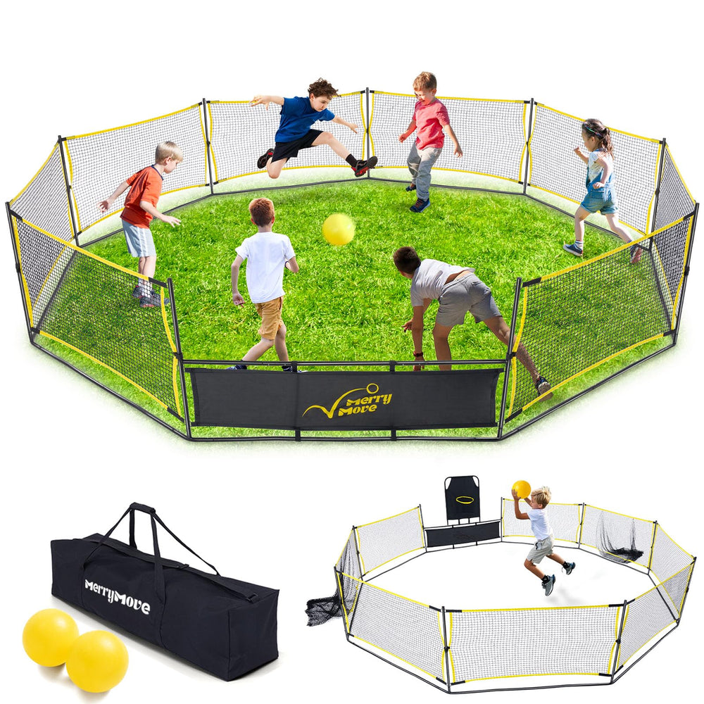 MerryMove Gaga Ball Pit 15ft diameter enables expansive active outdoor play