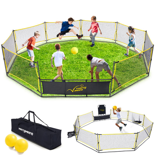 MerryMove Gaga Ball Pit 15ft diameter enables expansive active outdoor play