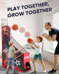 MerryMove inflatable balls included for immediate shooting and practice.
