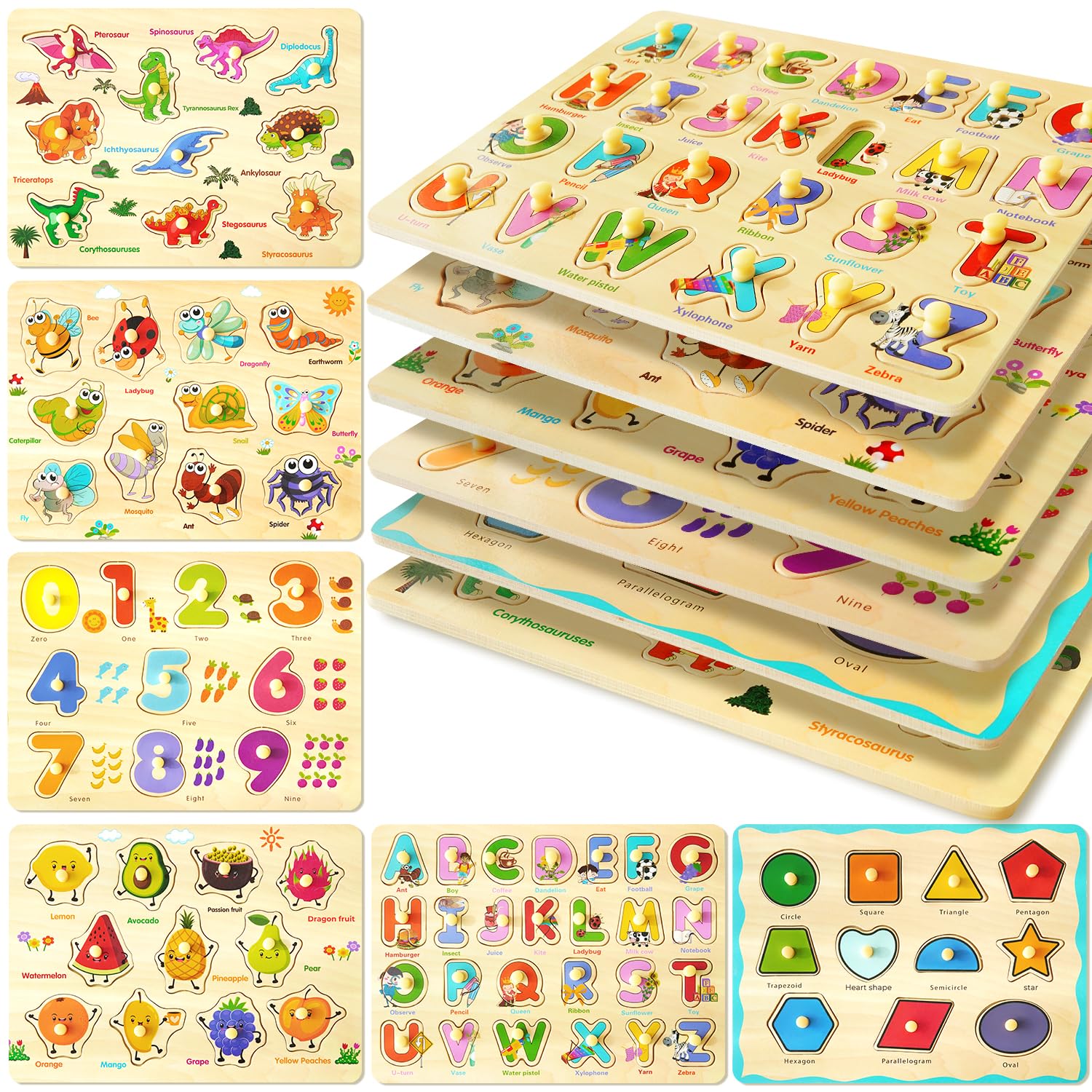 MerryPony alphabet puzzle for toddlers improving letter recognition and fine motor skills.