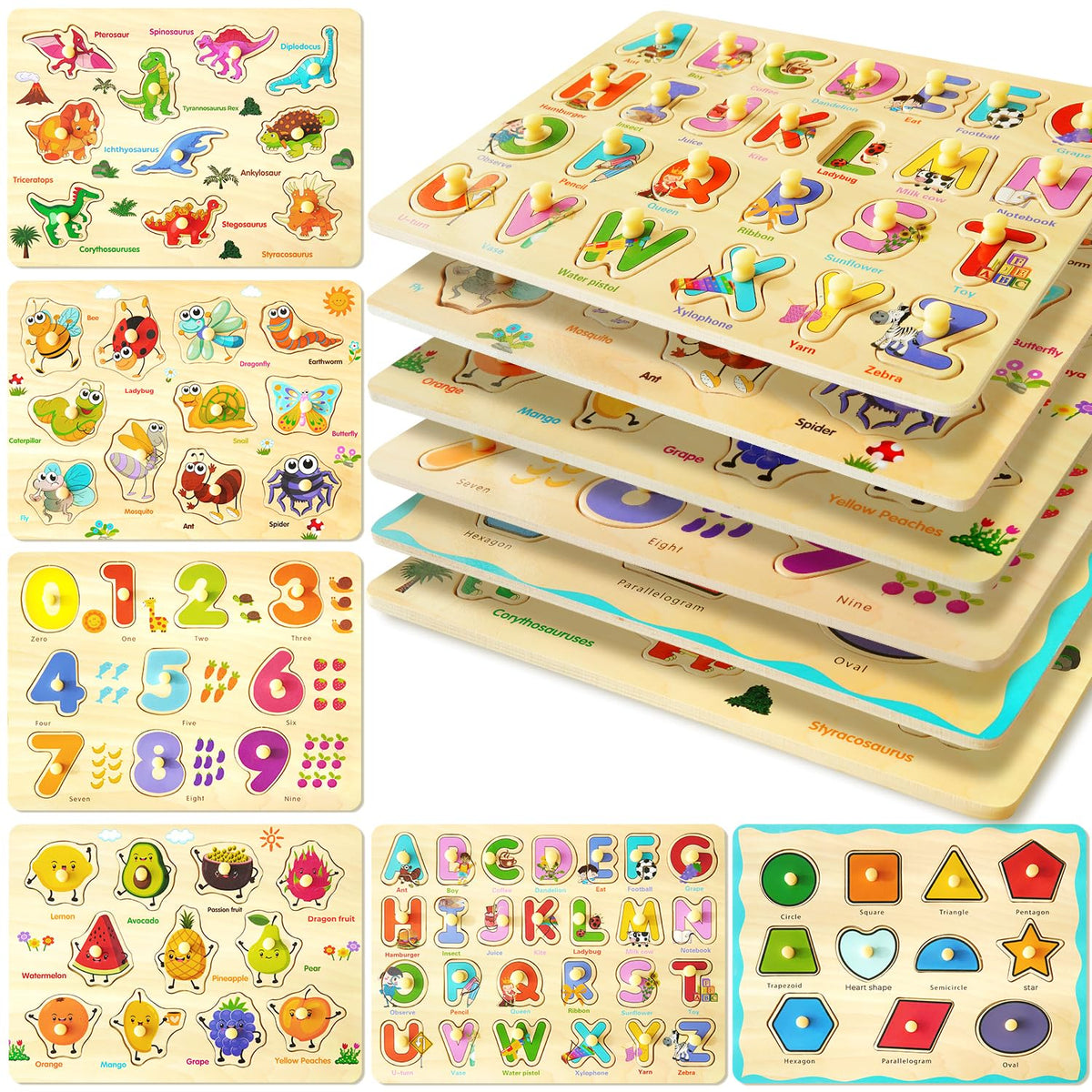 MerryPony alphabet puzzle for toddlers improving letter recognition and fine motor skills.