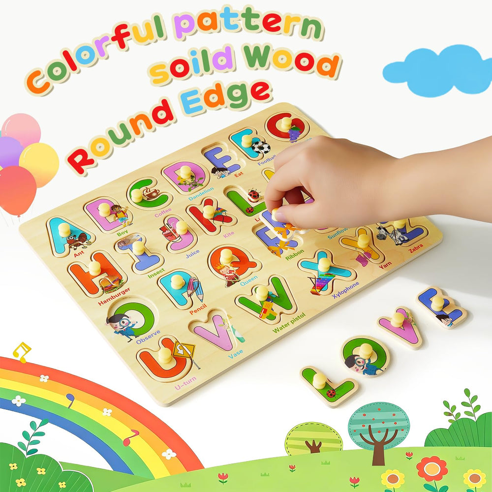 MerryPony fruit puzzle inspires recognition of fruits and fine motor control.