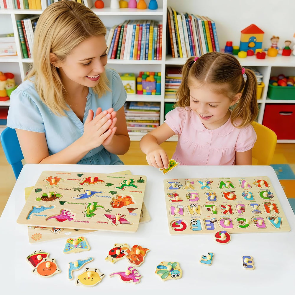 MerryPony wooden puzzle set edition showcases six themed puzzles for exploration.