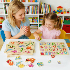 MerryPony wooden puzzle set edition showcases six themed puzzles for exploration.