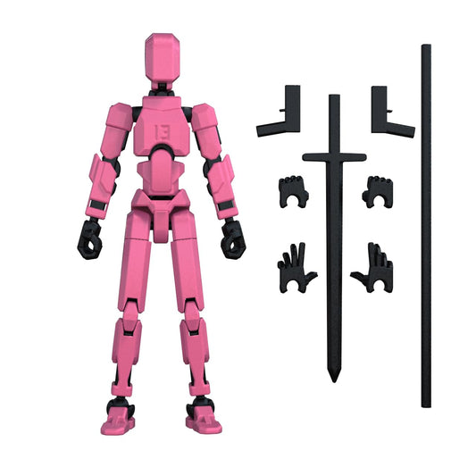 MerryXD T13 figure on desktop display for posing and photography.