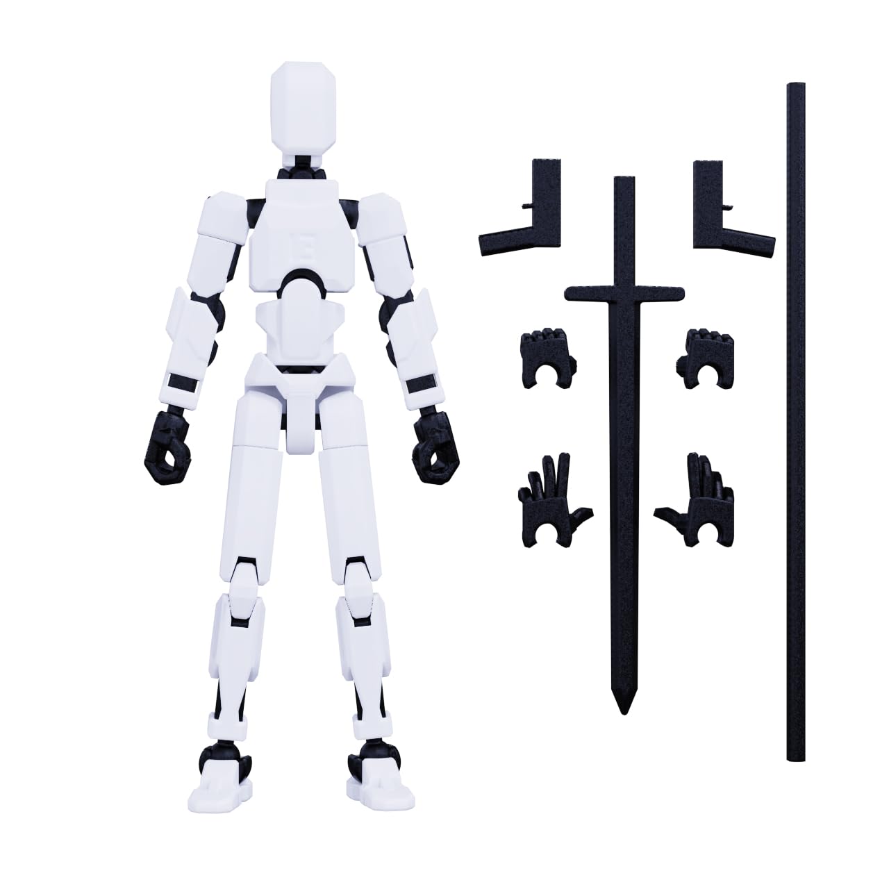 MerryXD T13 front view posed figure for dynamic display and play