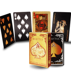 Merytes waterproof PVC poker cards with bold front design for durable play