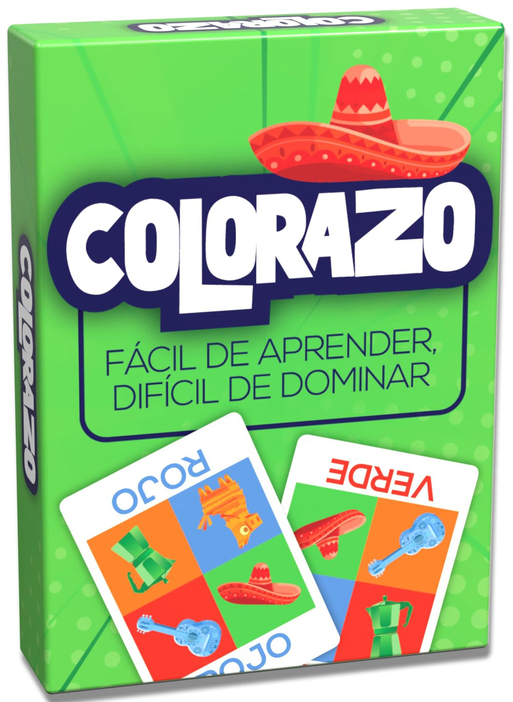 Mesa Viva Colorazo game box on table during a lively family gathering for holiday fun.