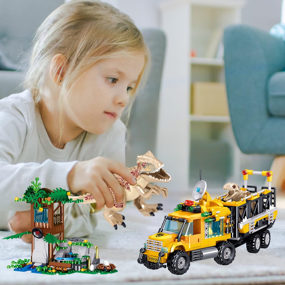 Mesiondy dinosaur park watchtower enhances storytelling and planning during playtime